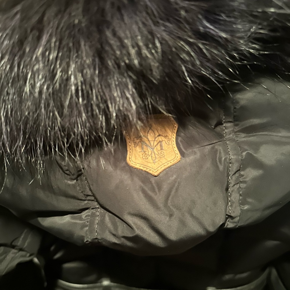 Mackage Dark Jacket with Fur Trim